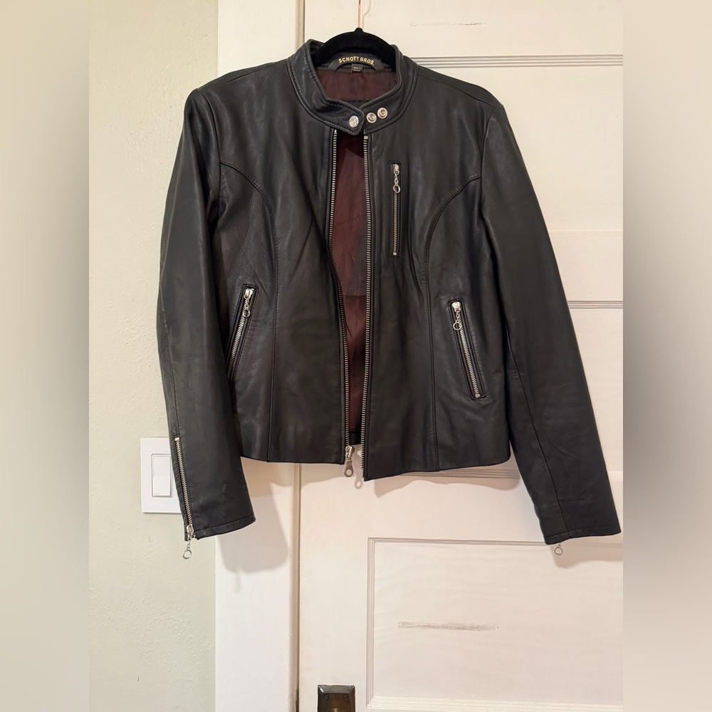 Lambskin "Cafe" Leather Moto Jacket